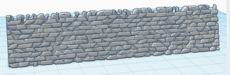 Download the .stl file and 3D Print your own Dry Stone Wall HO scale model for your model train set.